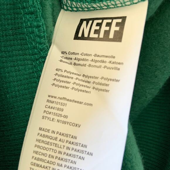 NEFF Outburst Logo Hoodie Boys Youth Sweatshirt Green Pink Y2K Skater NEW - flaw - Picture 6 of 10